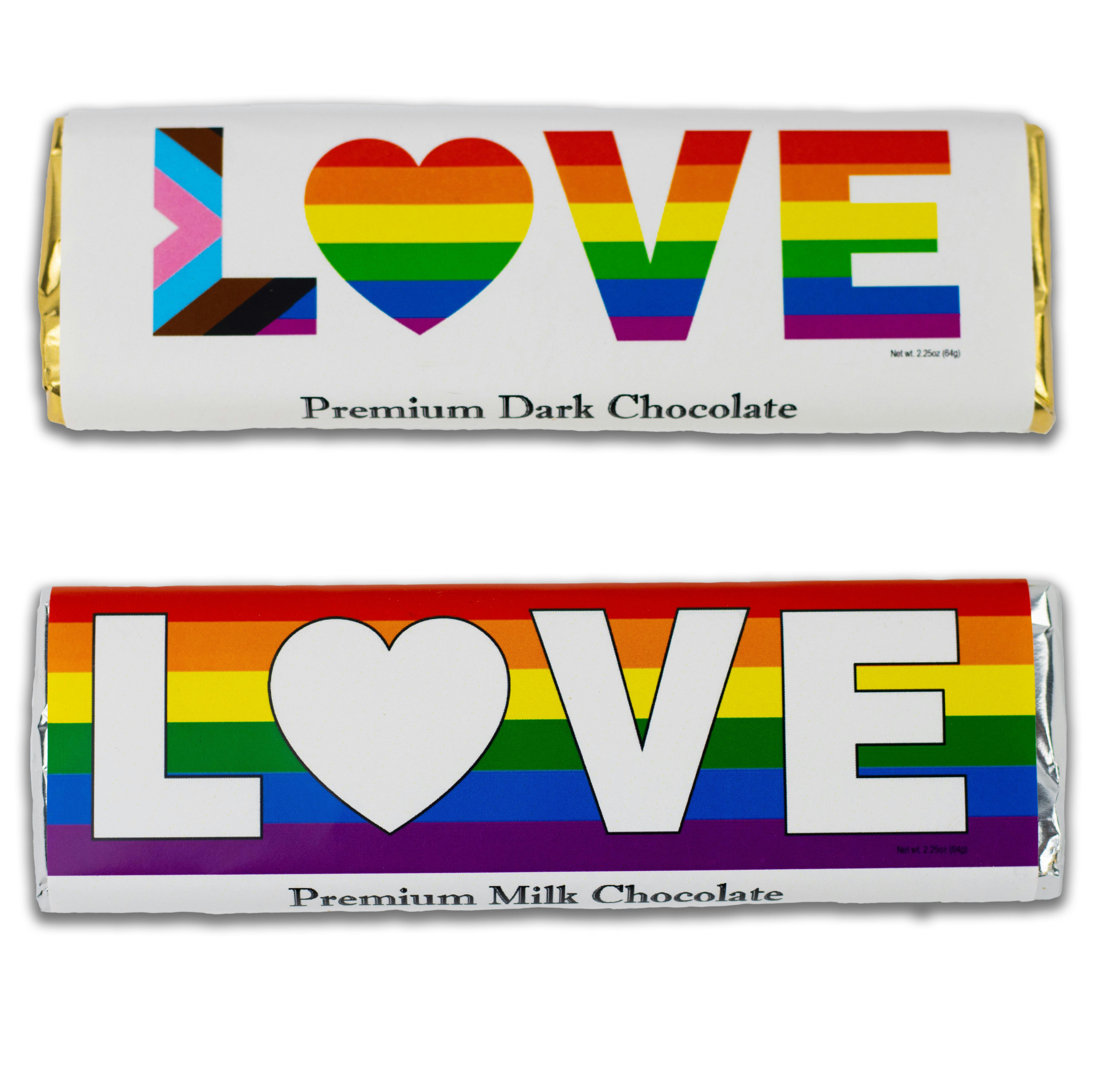 Pride "Love" Chocolate Bars - 8 Pack by Wilbur's of Maine Chocolate Confections - Alternate image 1