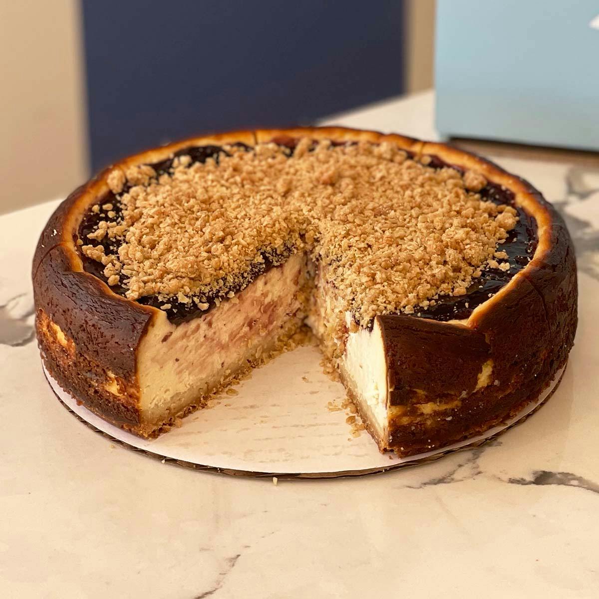 Blueberry Cobbler Cheesecake by The Cheesecake Girl