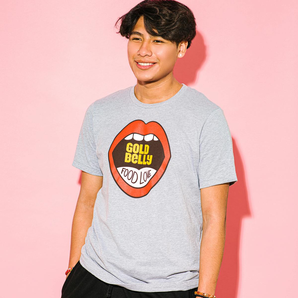 Grey Goldbelly "Food Love" T-Shirt by Gift Cards + Merch