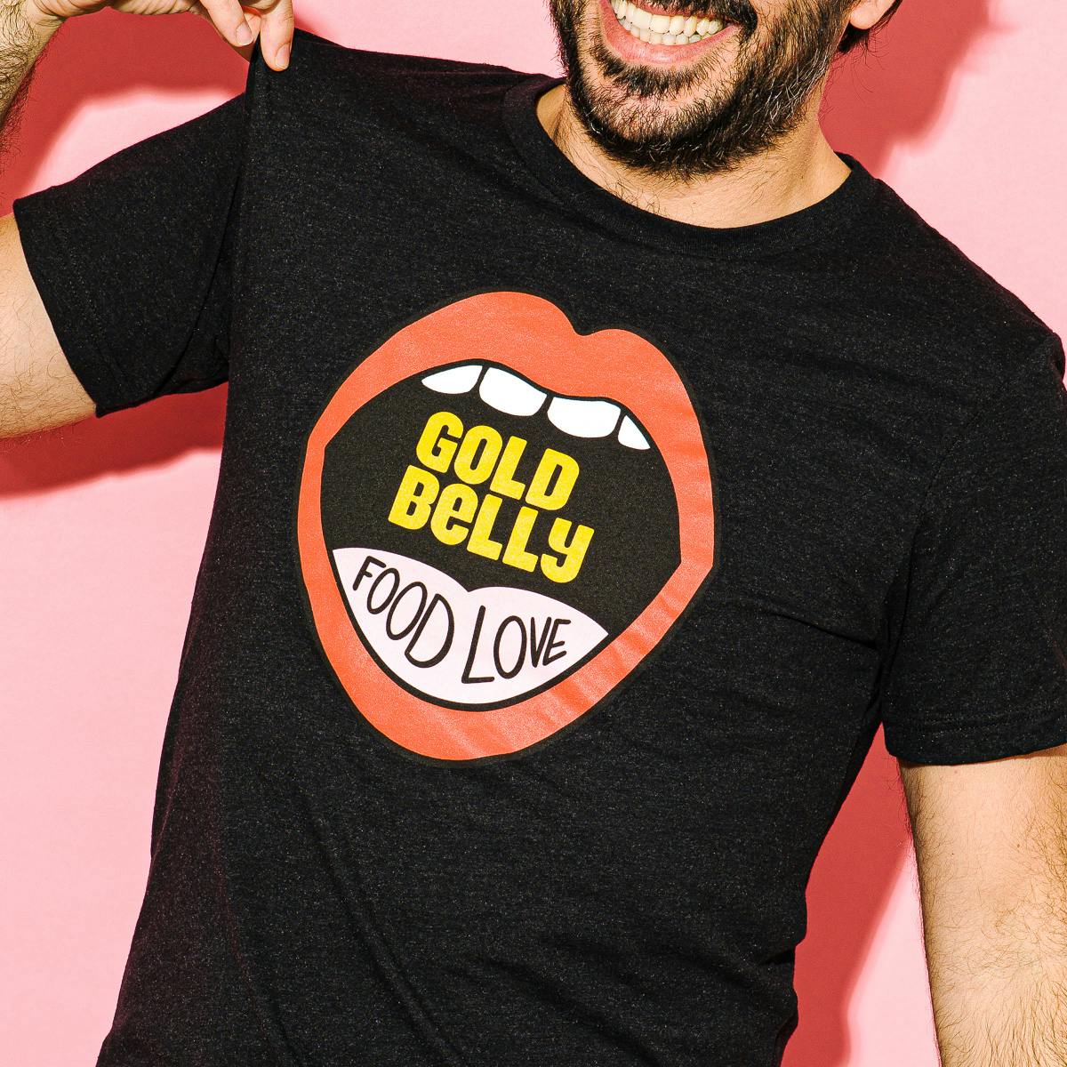 Black Goldbelly "Food Love" T-Shirt by Gift Cards + Merch - Alternate image 1