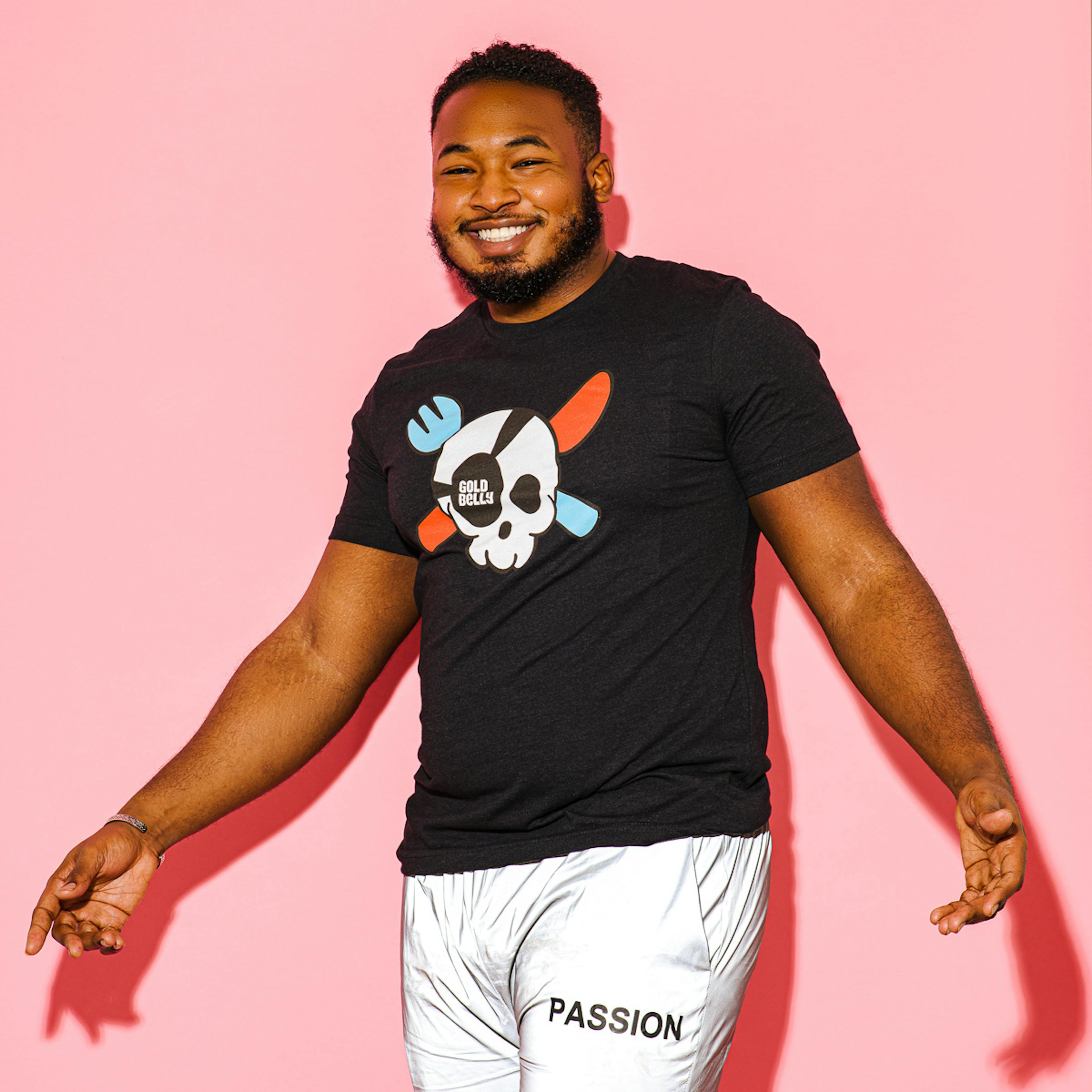 Black Goldbelly Skull T-Shirt by Gift Cards + Merch - Alternate image 3