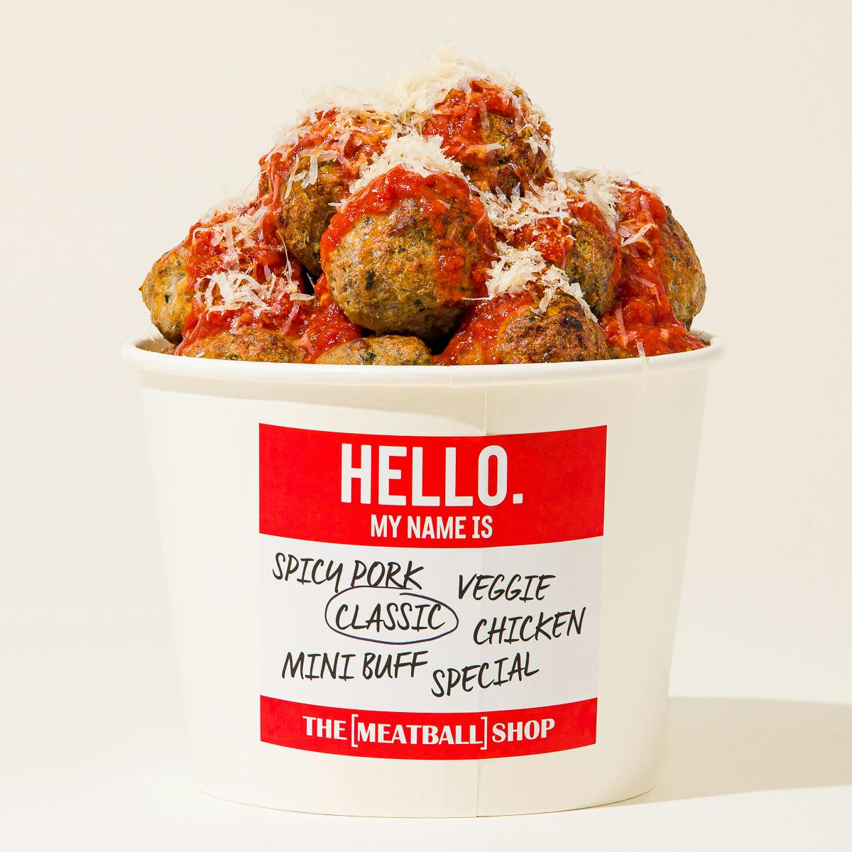 Bucket of B'alls Family Pack Classic Beef Meatballs by The Meatball