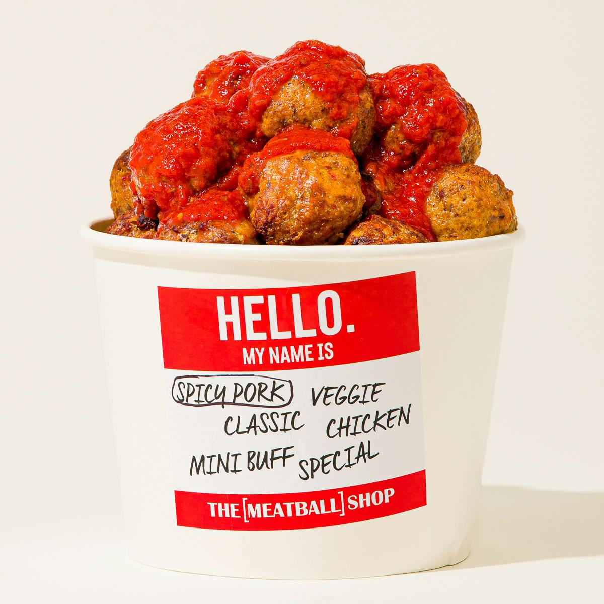 Bucket of B'alls Family Pack - Spicy Pork Meatballs by The Meatball Shop
