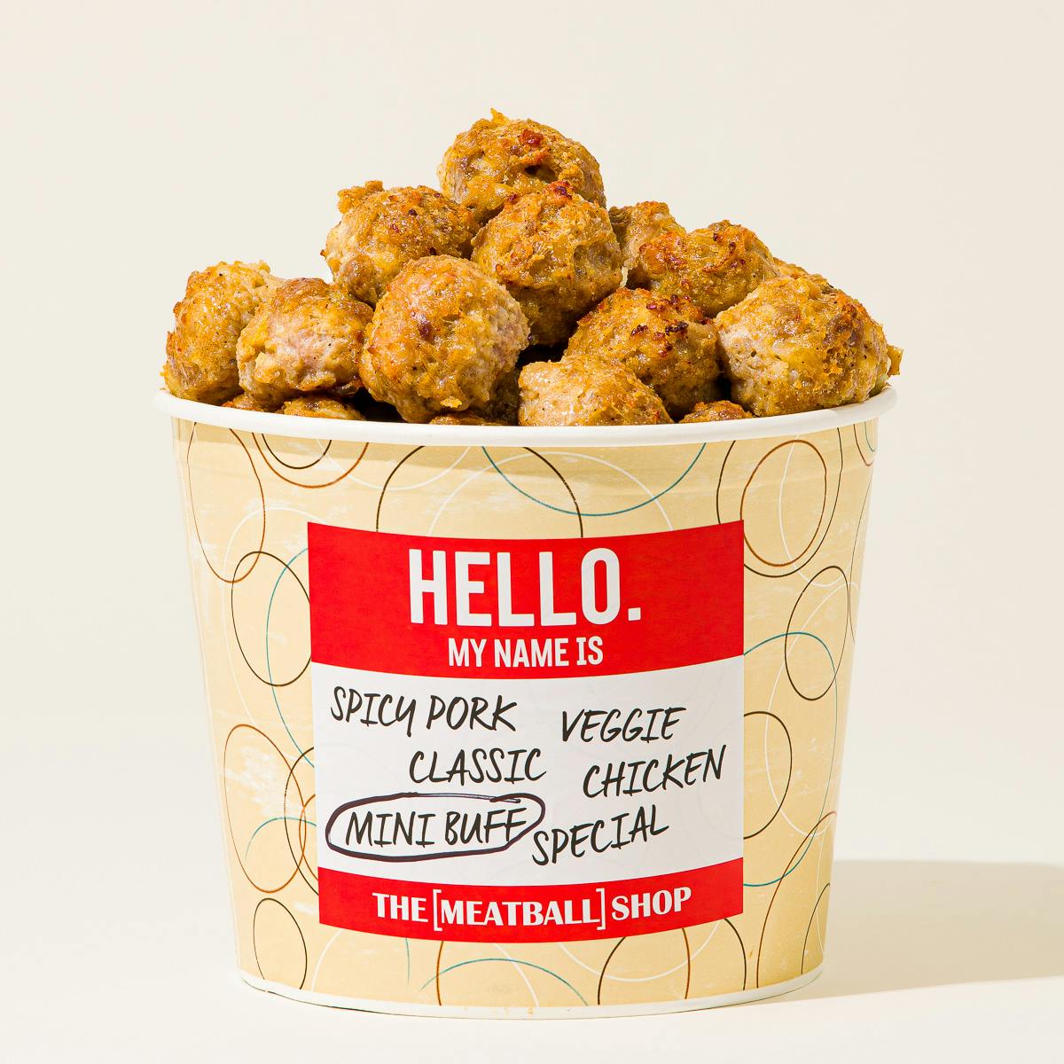Bucket of B'alls Party Pack - Gluten Free Mini Buff Balls by The Meatball Shop - Alternate image 5