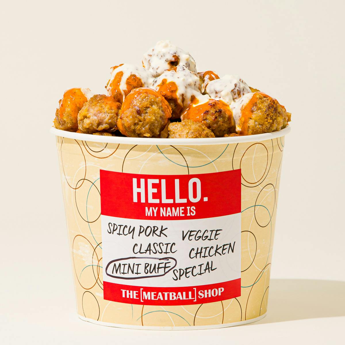 Bucket of B'alls Party Pack - Gluten Free Mini Buff Balls by The Meatball Shop