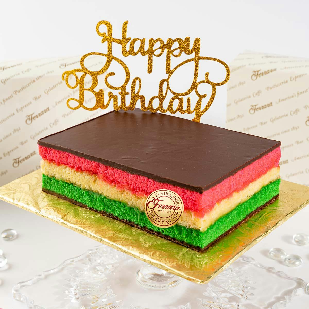 Rainbow Cookie Cake Birthday Pack by Ferrara Bakery Goldbelly