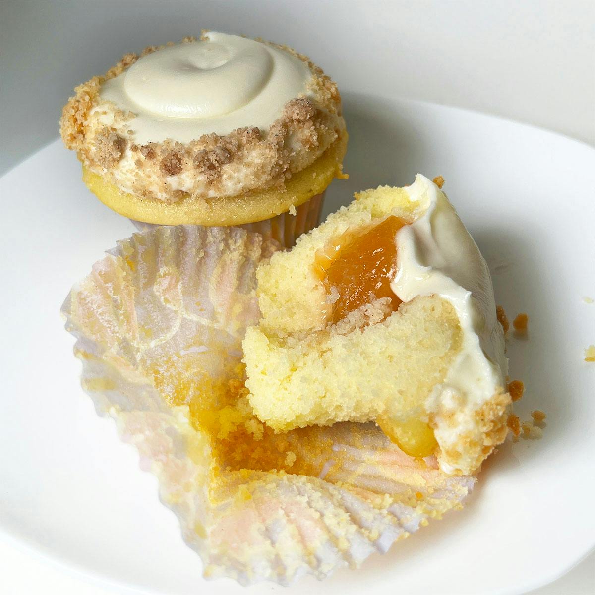 Peaches & Cream Cupcakes - 12 Pack by Carousel Cakes - Alternate image 1