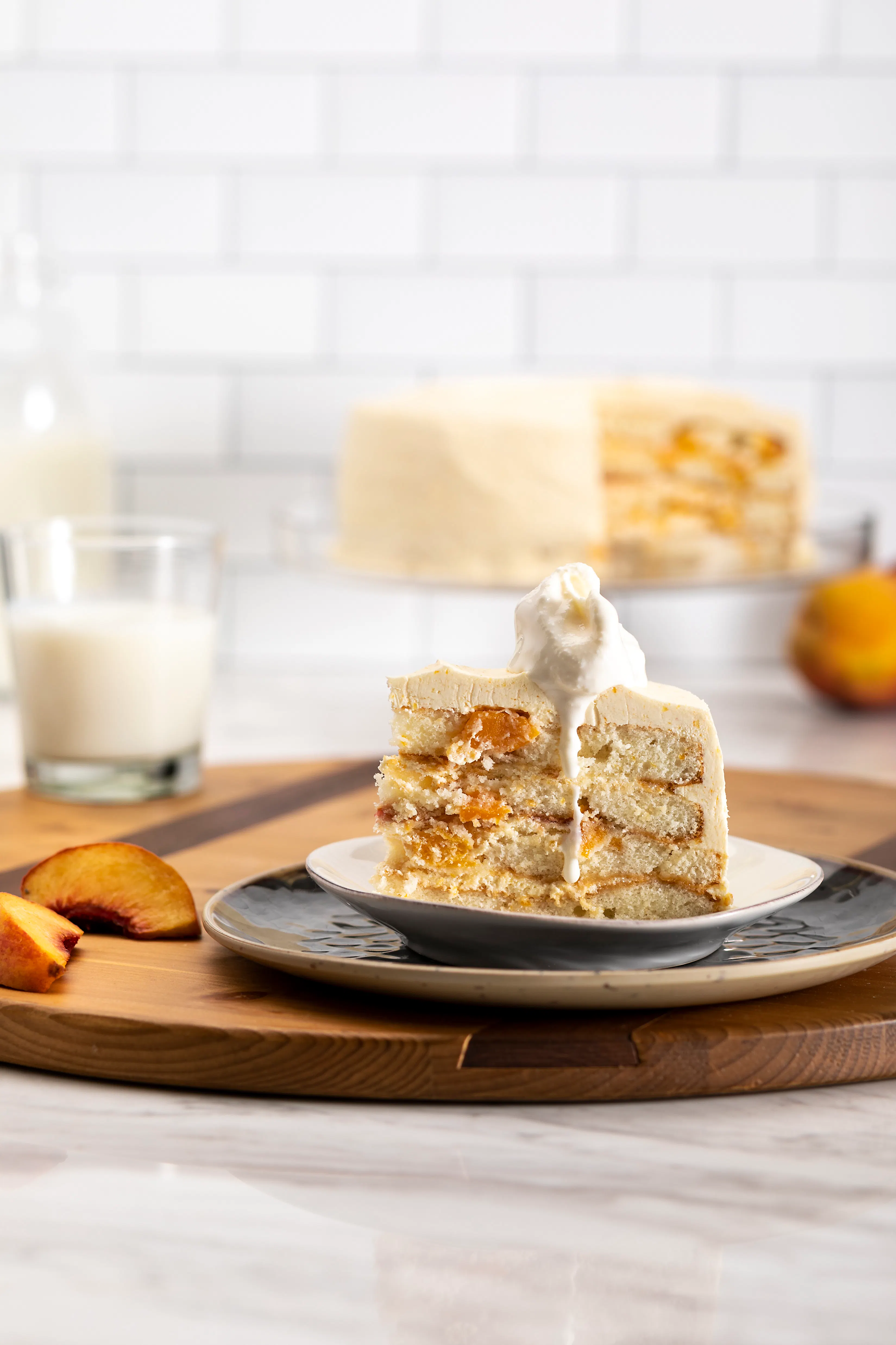 Peach Raspberry Delight Cake by Caroline's Cakes - Alternate image 2