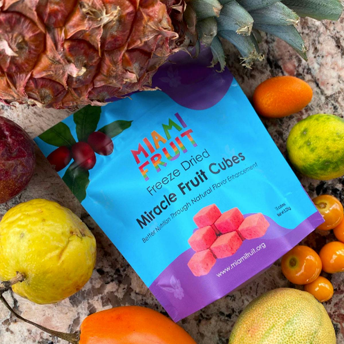 Freeze Dried "Miracle Berry" Cubes Pack by Miami Fruit
