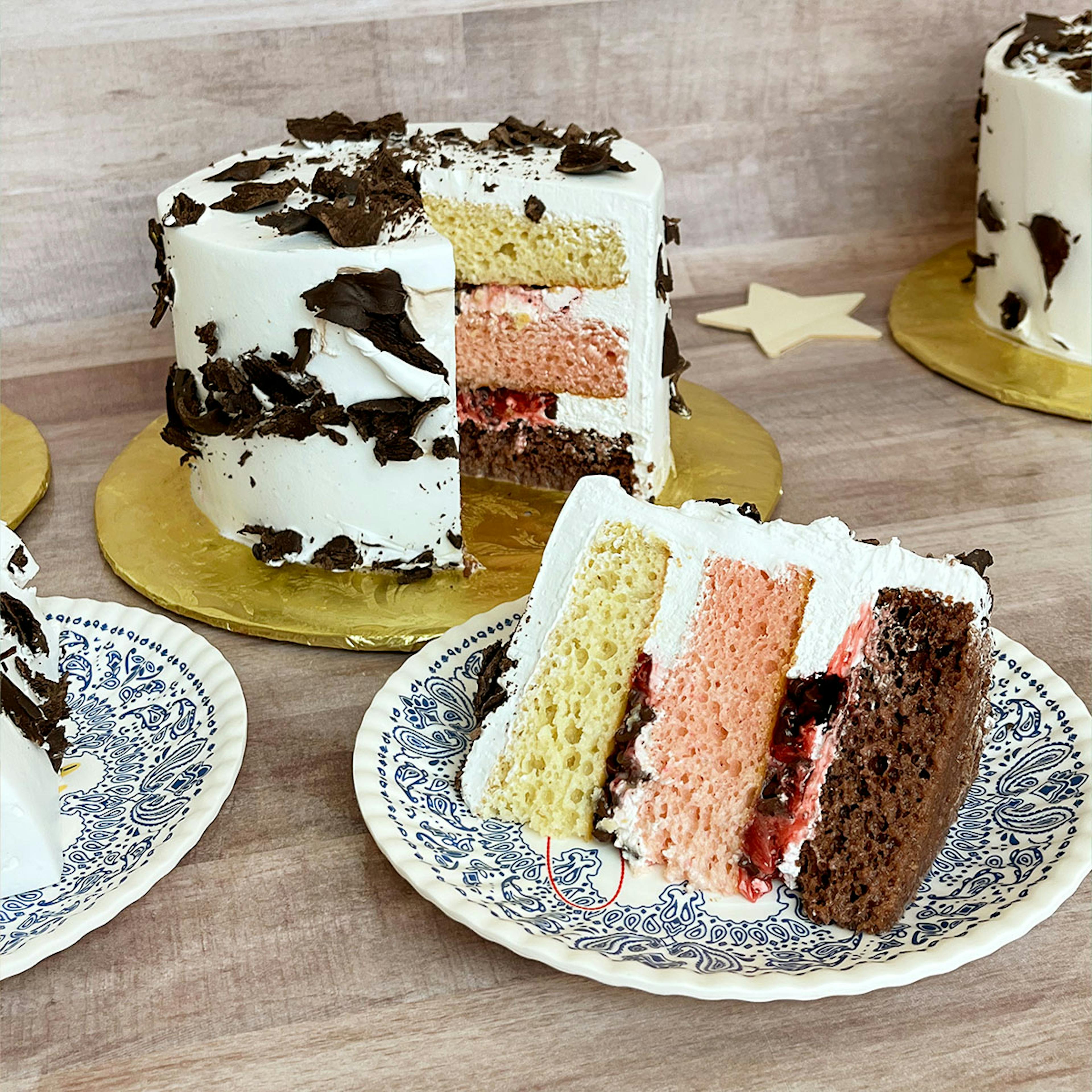 Neapolitan Tres Leches Cake by El Bolillo Bakery