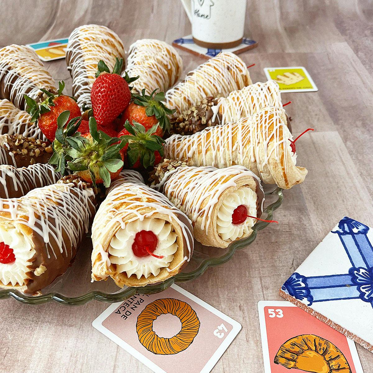 Cream Cheese & Bavarian Cream Cones - 12 Pack by El Bolillo Bakery - Alternate image 3