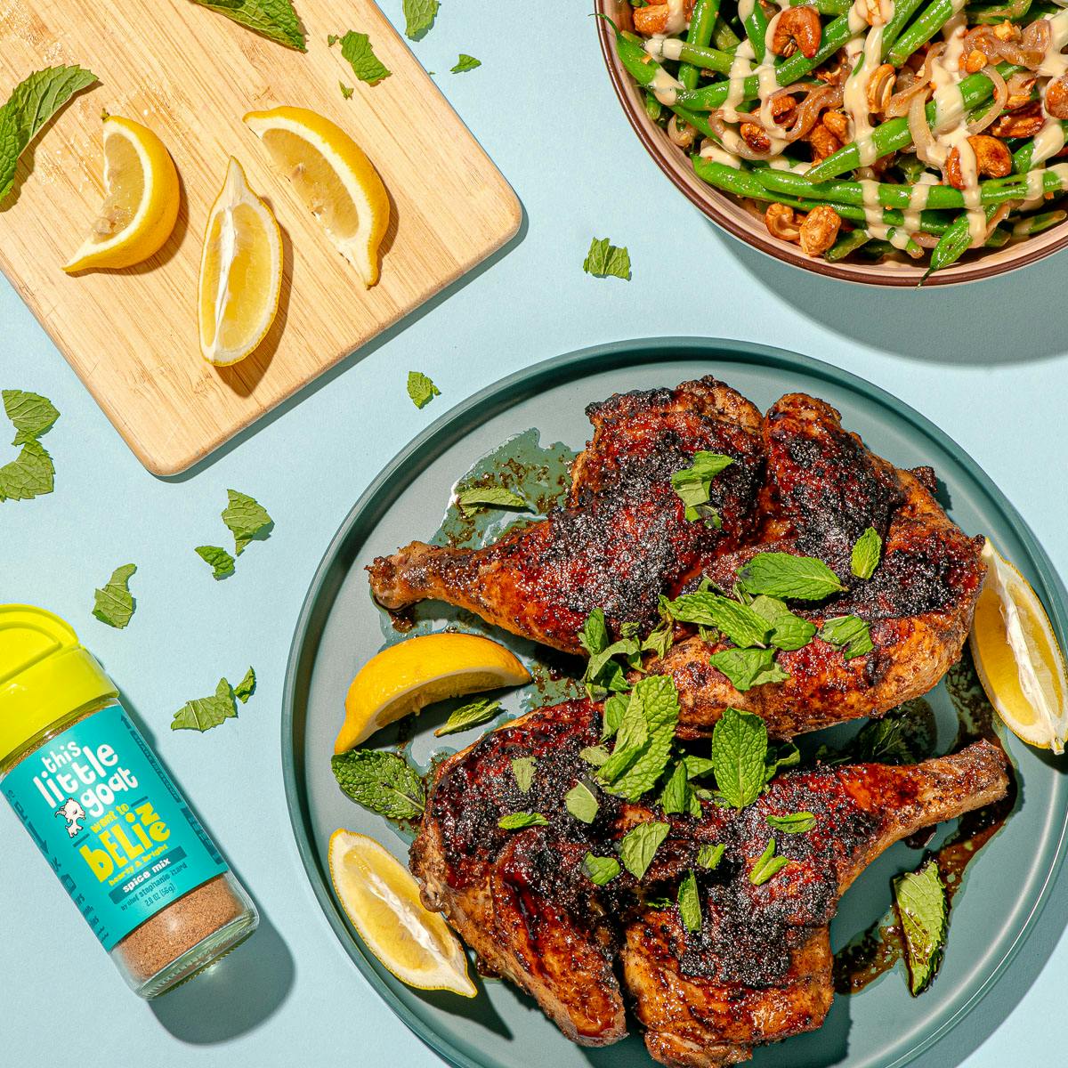 Citrus-Spiced Split Chicken + Cocktail Kit for 4 by Stephanie Izard's Girl & The Goat