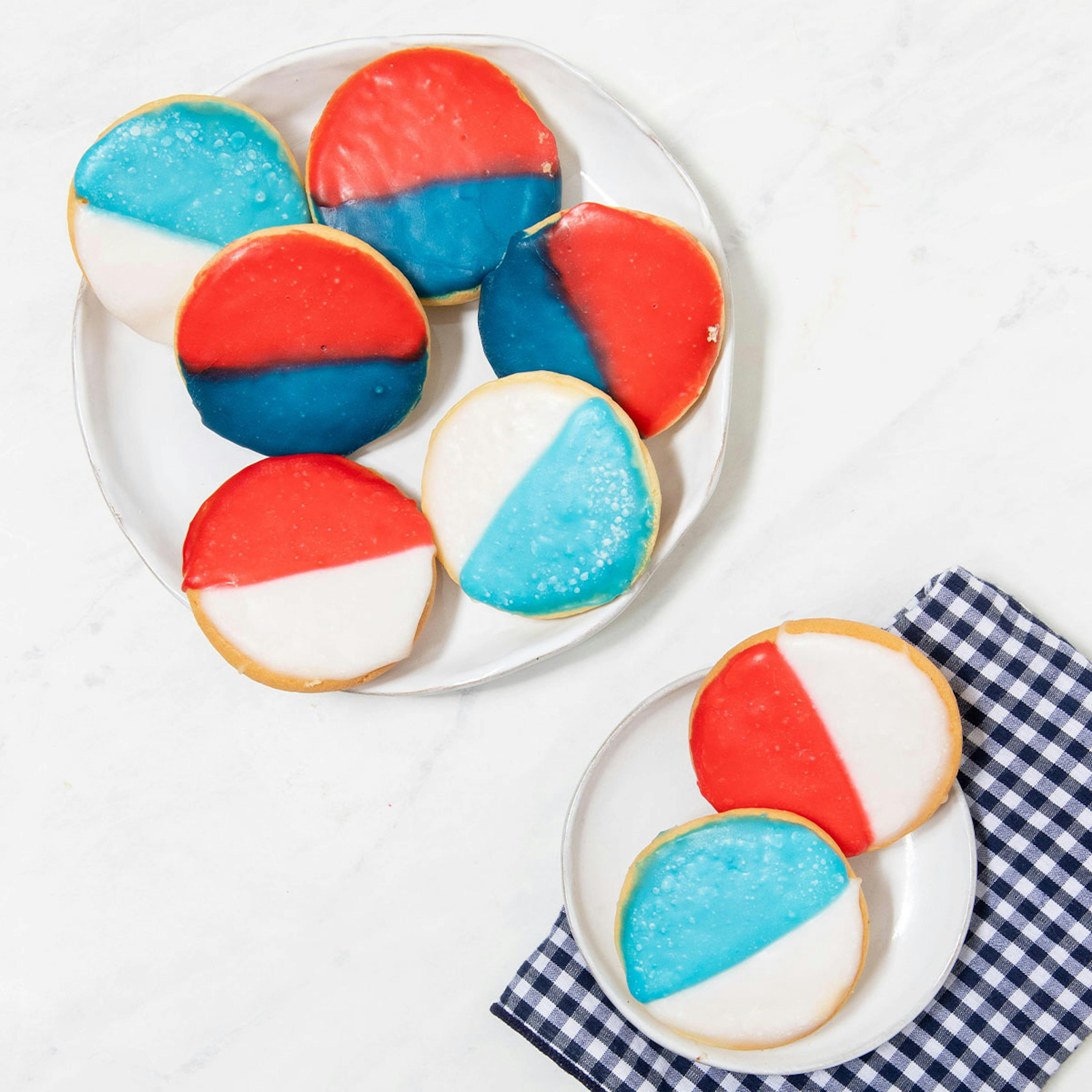Mini Red, White & Blue Cookies by William Greenberg Desserts