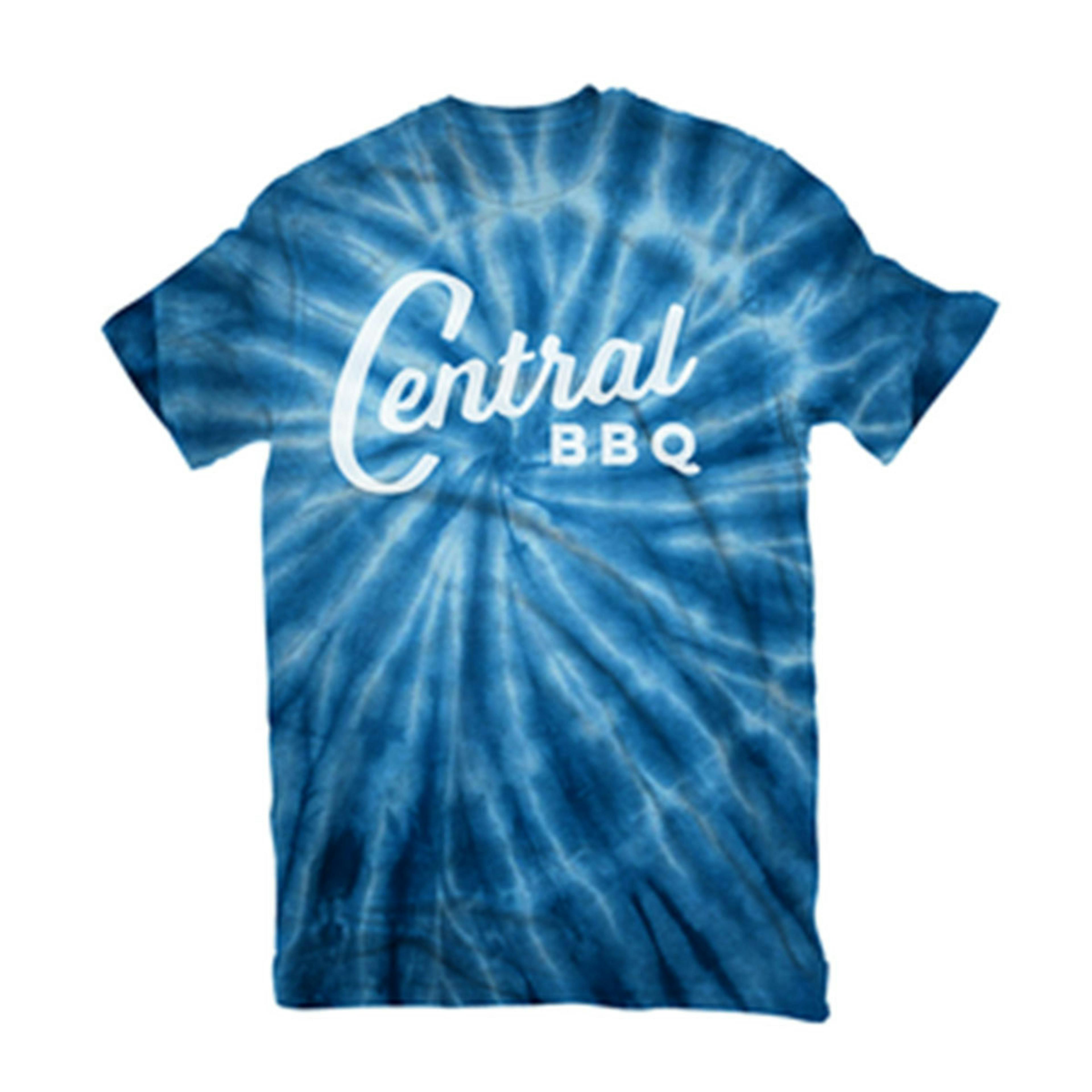 Central BBQ Blue Tie-Dye T-Shirt by Central BBQ