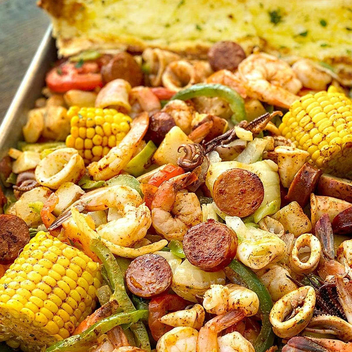 Surf & Sausage Tray for 4-6 by San Pedro Fish Market - Alternate image 1