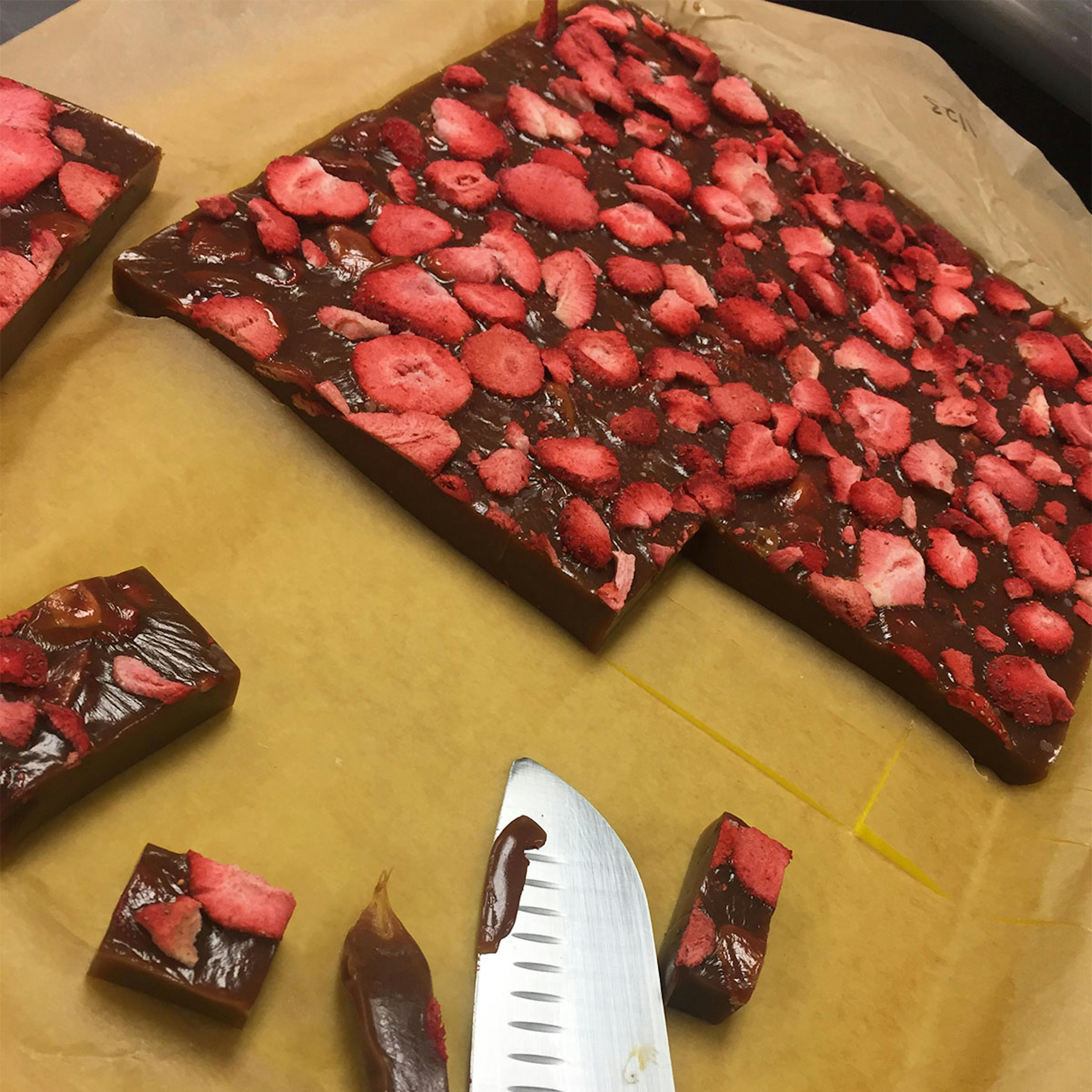 Chocolate Covered Strawberry Caramels - 3 Pack by Shotwell Candy - Alternate image 1