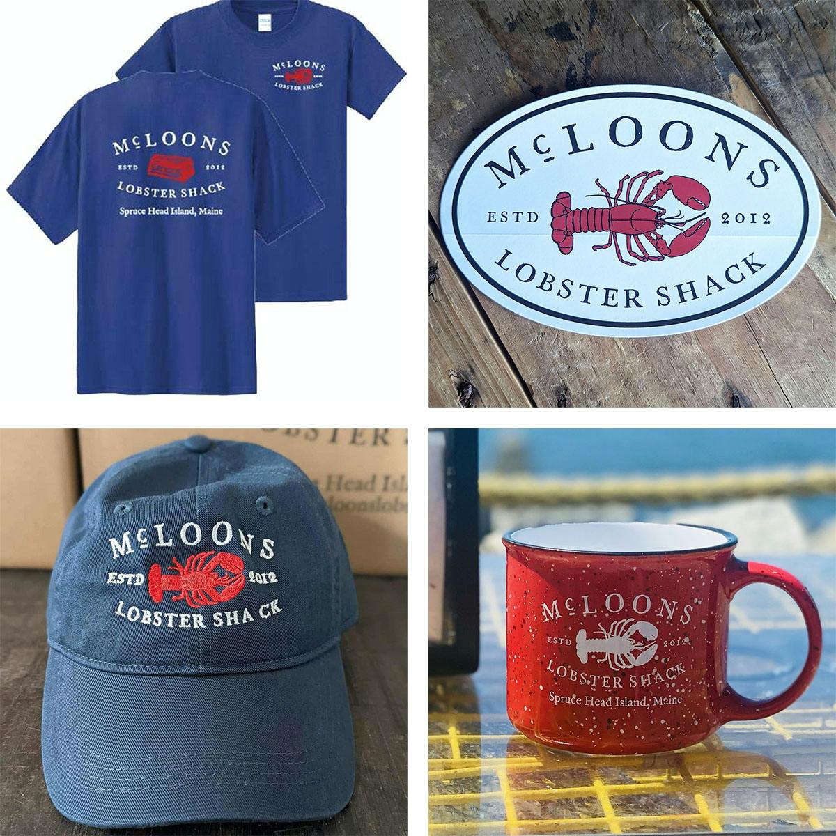 McLoons T-Shirt + Hat + Mug + Decal by McLoons Lobster Shack
