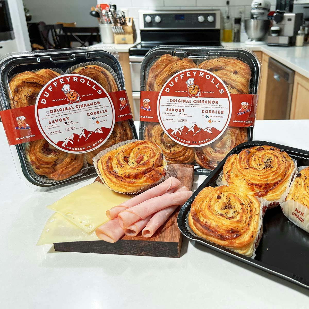 Ham, Swiss & Honeycup Mustard Duffeyrolls - 12 Pack by Duffeyroll - Alternate image 1