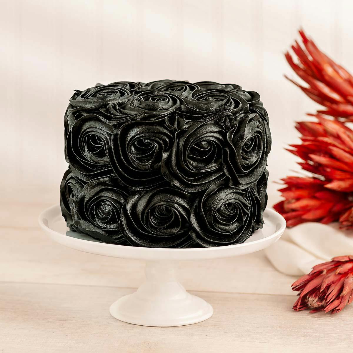 High Altitude Black Velvet Cake for Halloween - Curly Girl Kitchen