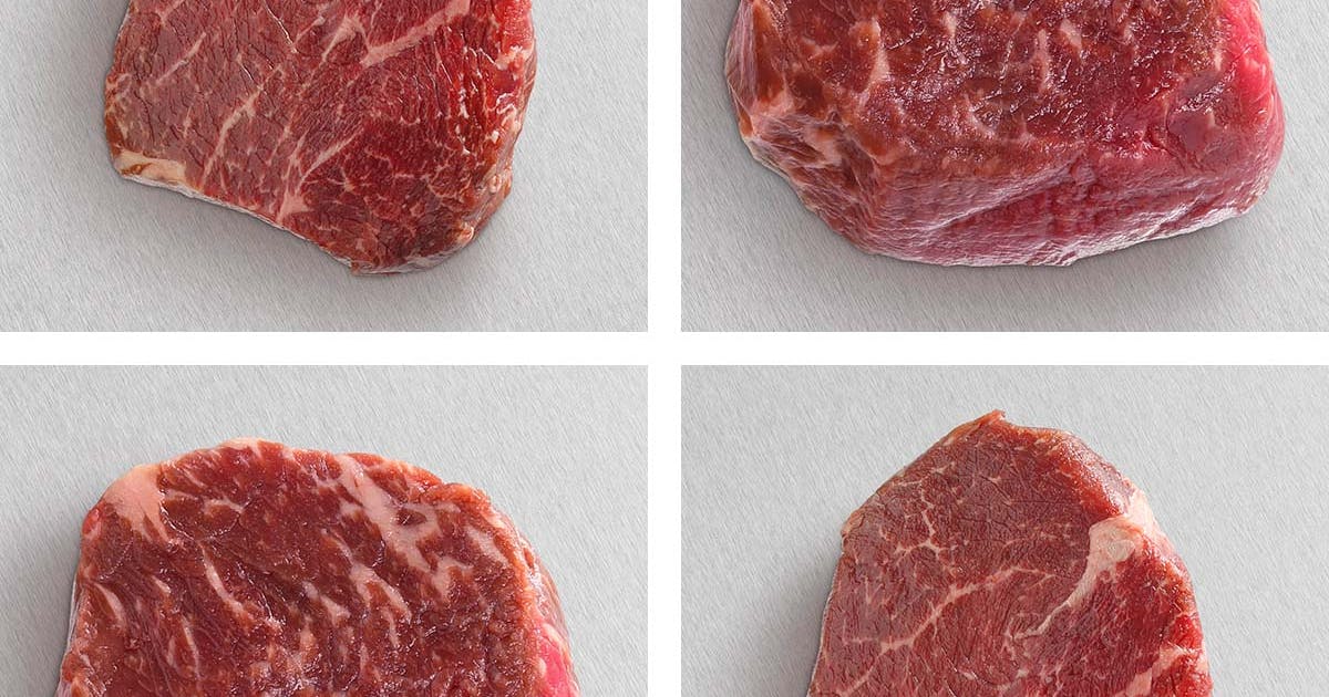 American Wagyu Filet Mignon + Ribeye Filet Combo - 4 Pack by Snake ...