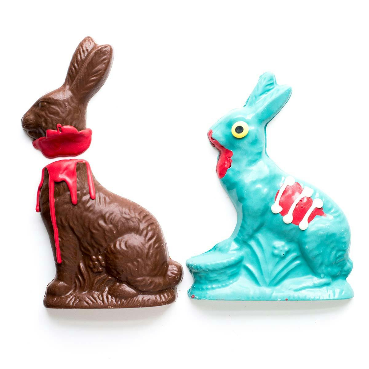 Easter Chocolate Zombie + Victim Bunny Set - 2 Pack by Sugar Plum |  Goldbelly