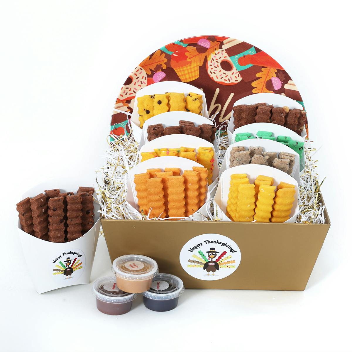 Thanksgiving Cookie Fries Gift Basket – 8 Cartons by The Cookie Joint