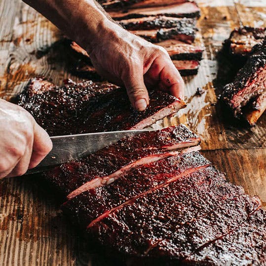 Oak Smoked Spare Pork Ribs - 1 Rack by Pecan Lodge