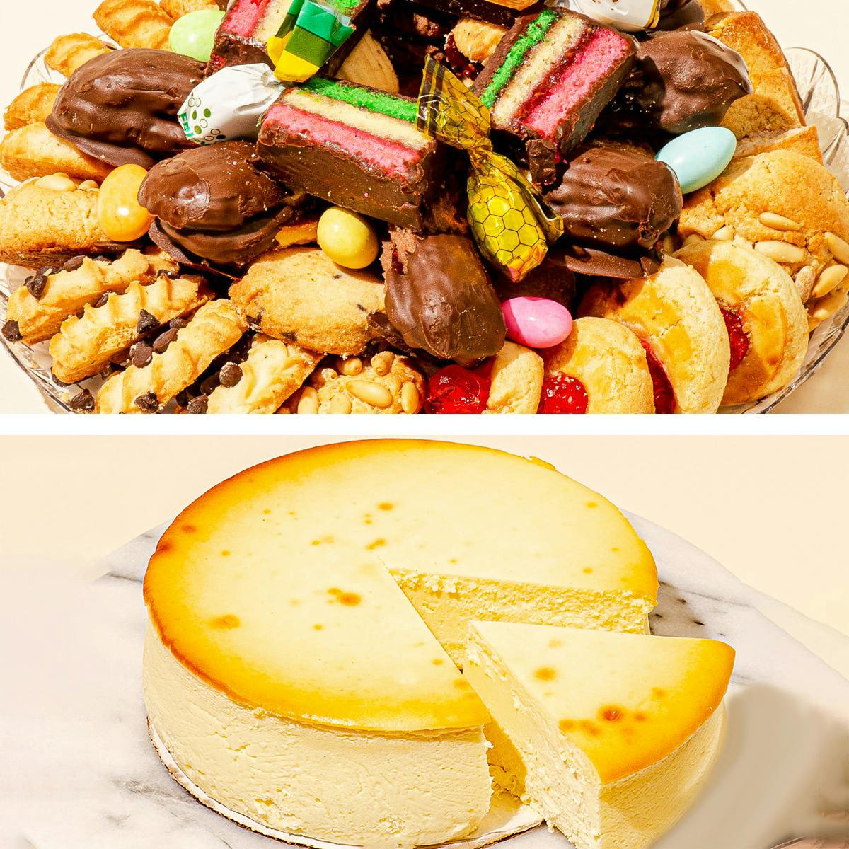 6" Cheesecake + Assorted Cookie Tray (2 Lbs.) Combo by Veniero's