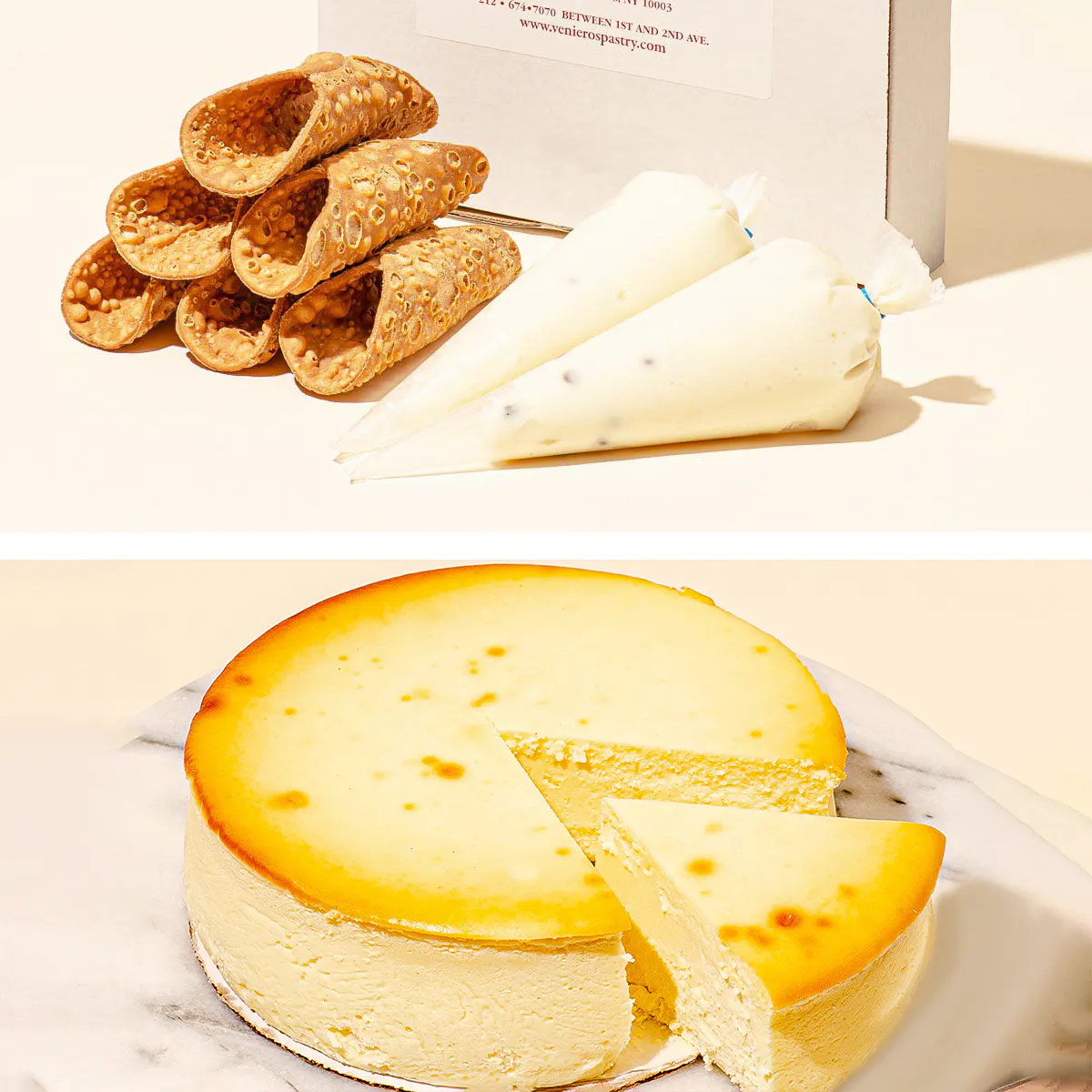 6" Cheesecake + Cannoli Kit (6 Pack) Combo by Veniero's