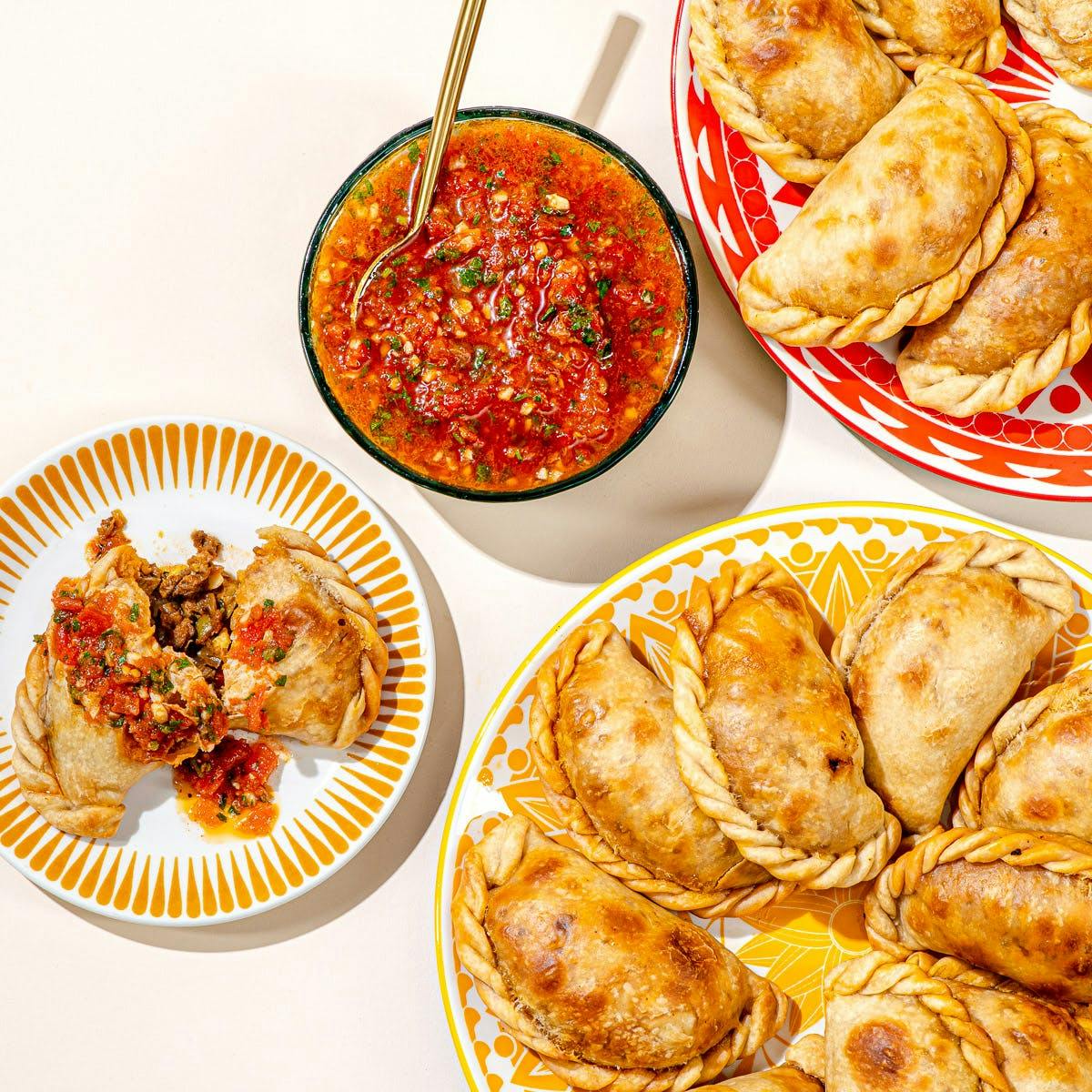 Francis Mallmann's Traditional Beef Empanadas + Llajua Sauce by Chef Francis Mallmann