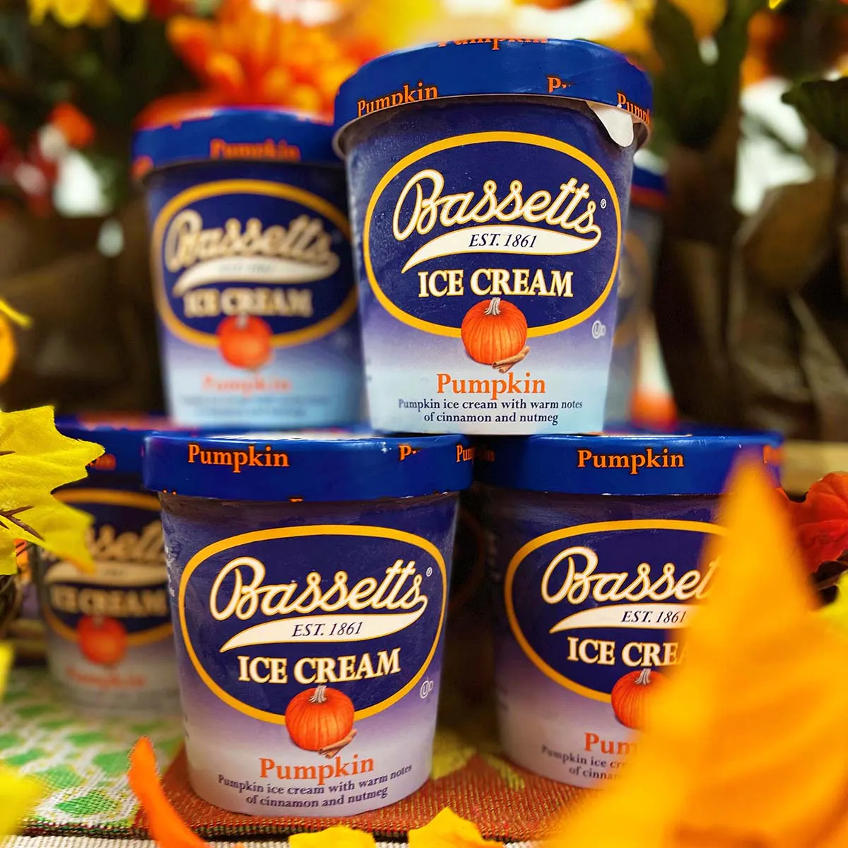 Pumpkin Ice Cream - 6 Pints by Bassetts Ice Cream