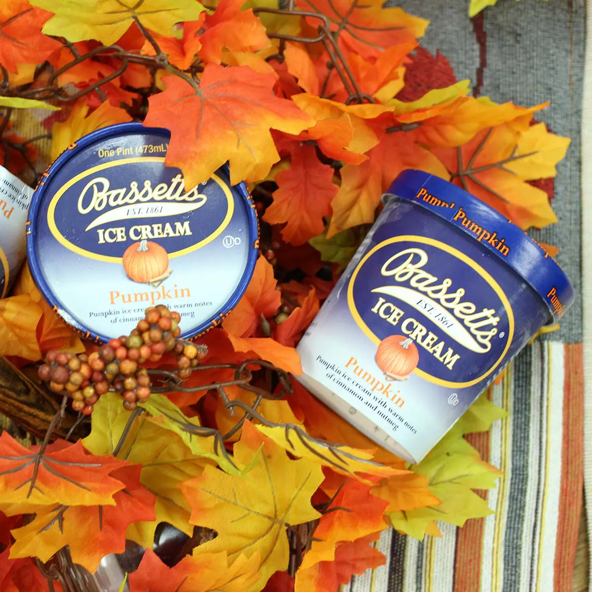 Pumpkin Ice Cream - 6 Pints by Bassetts Ice Cream - Alternate image 1