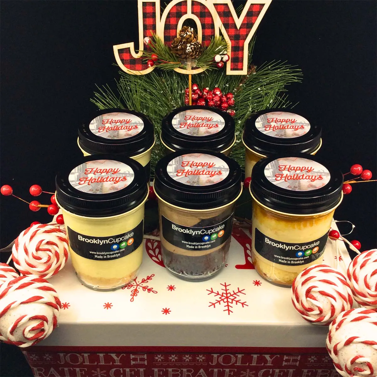 Holiday Pudding Jars - 6 Pack by Brooklyn Cupcake | Goldbelly