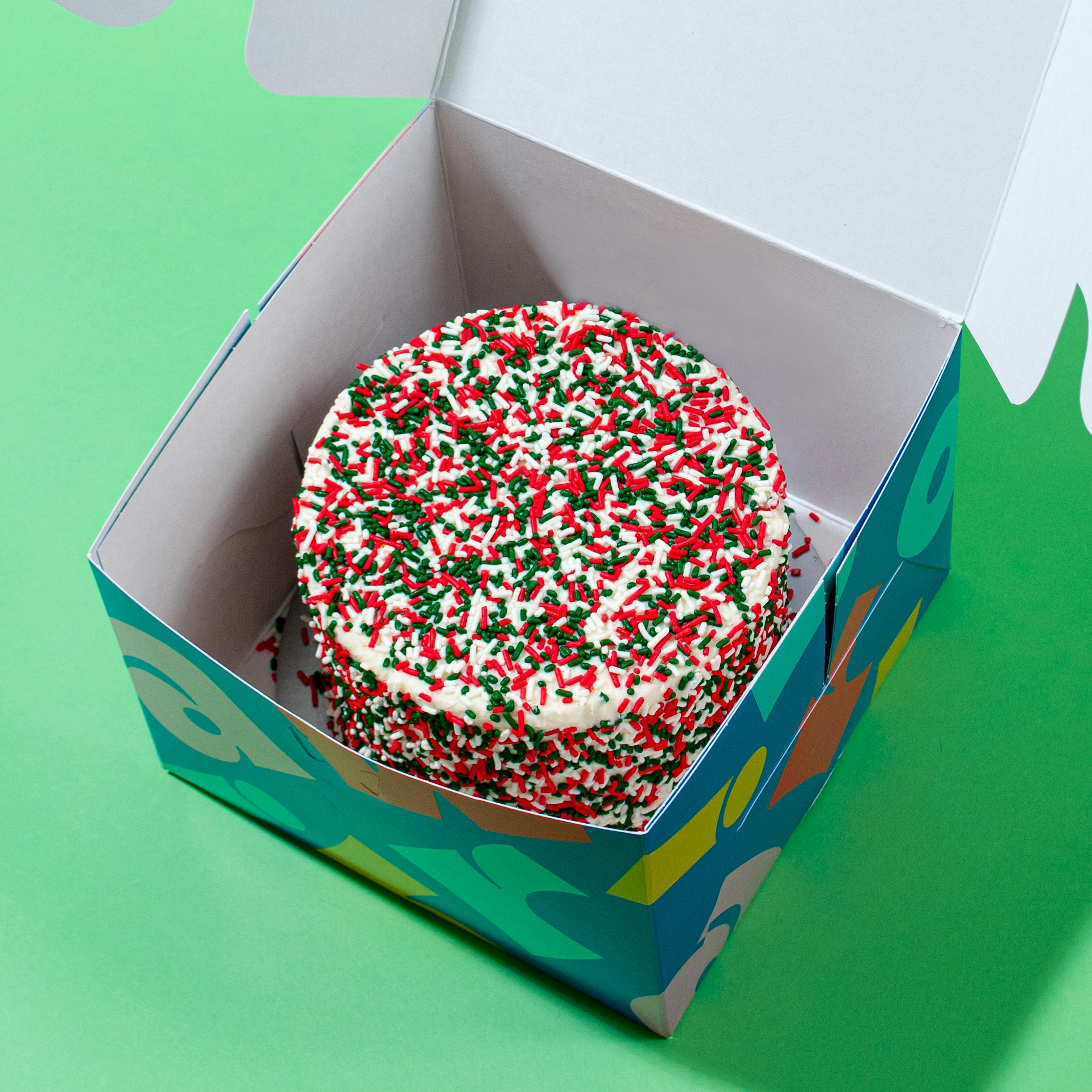 Christmas Chocolate 4-Layer Rainbow Cake by Over the Rainbow Cakes - Alternate image 7