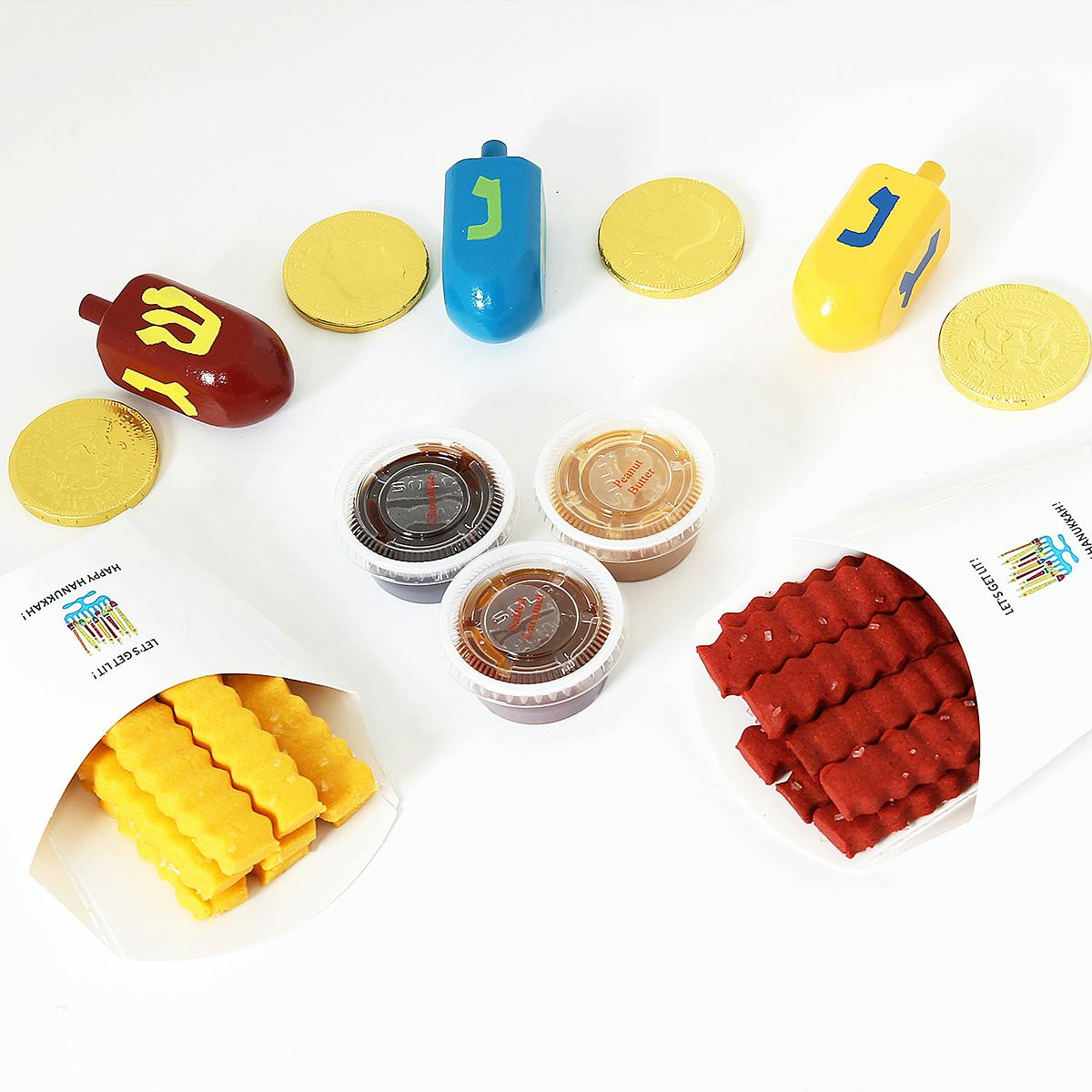 Hanukkah Cookie Fries Gift Basket – 12 Cartons by The Cookie Joint - Alternate image 1