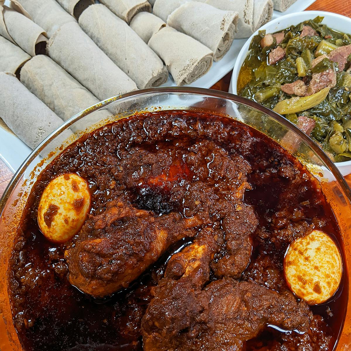 Smoked Doro Wat Chicken Dinner for 4 by Smoke'N Ash BBQ