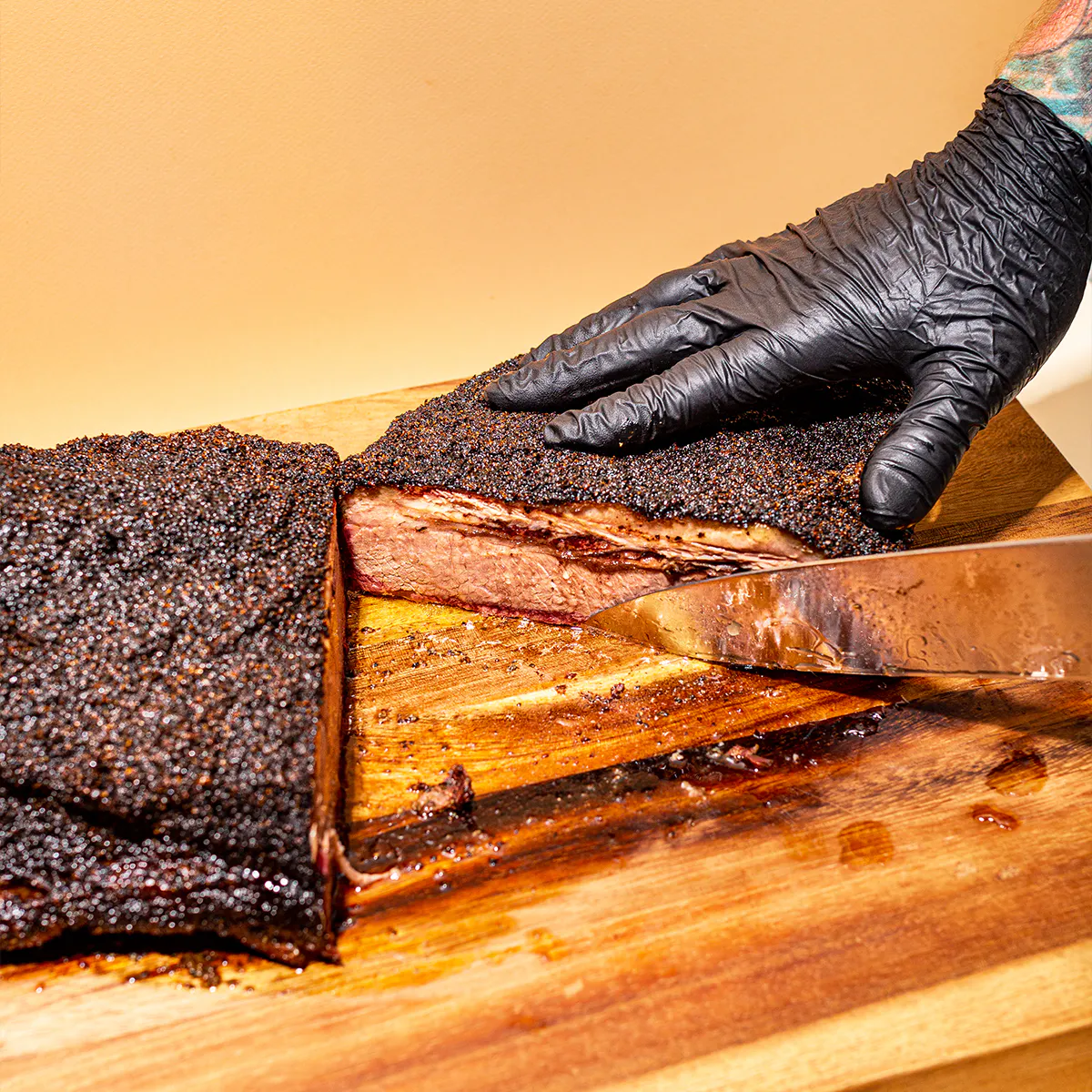 Whole Smoked Brisket + BBQ Sauce + Carving Knife by Feges BBQ - Alternate image 1