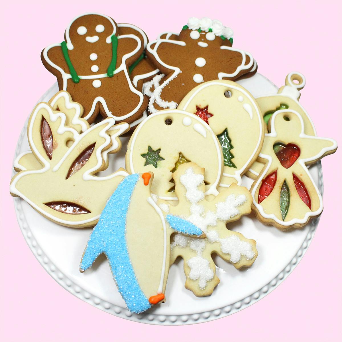 Iced Assorted Christmas Cookies - 12 Pack by Collegetown Bagels