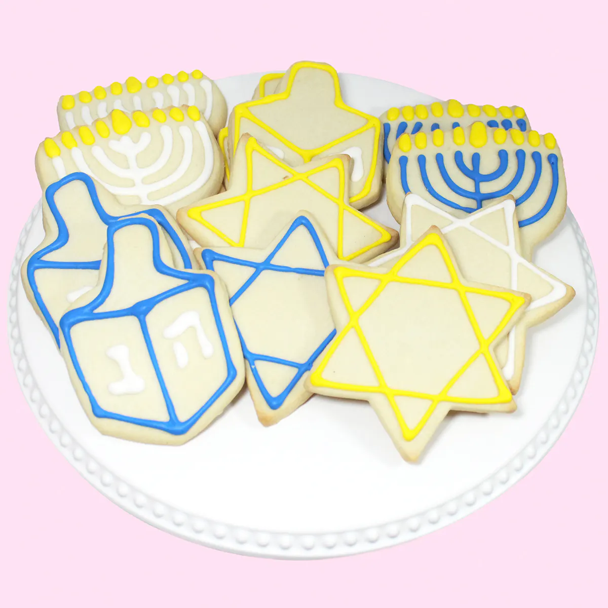 Iced Assorted Hanukkah Cookies - 12 Pack by Collegetown Bagels