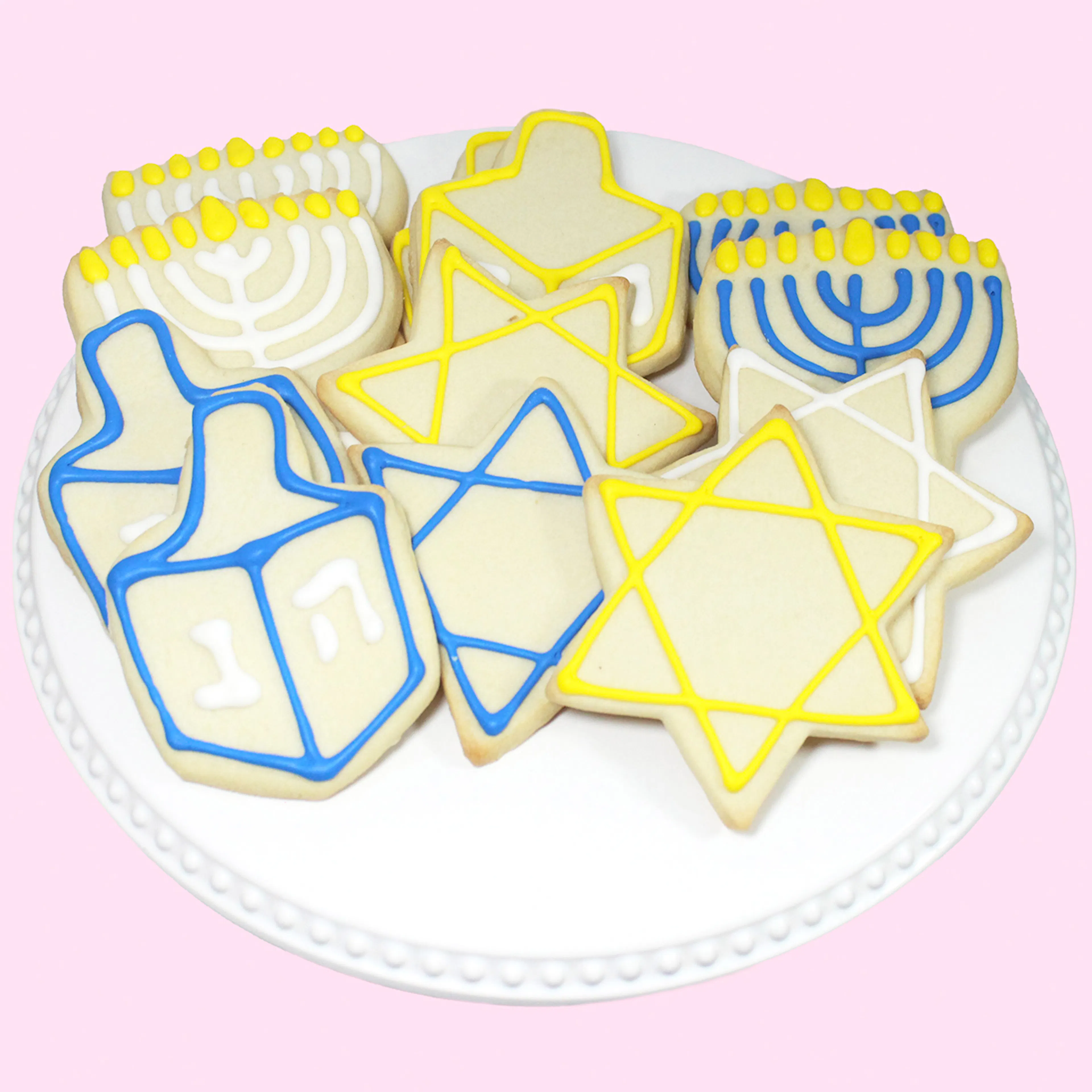 Iced Assorted Hanukkah Cookies - 12 Pack by Collegetown Bagels