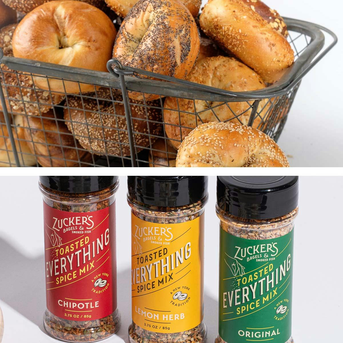 Bagels Baker's Dozen + Everything Spice Trio by Zucker's Bagels and Smoked Fish