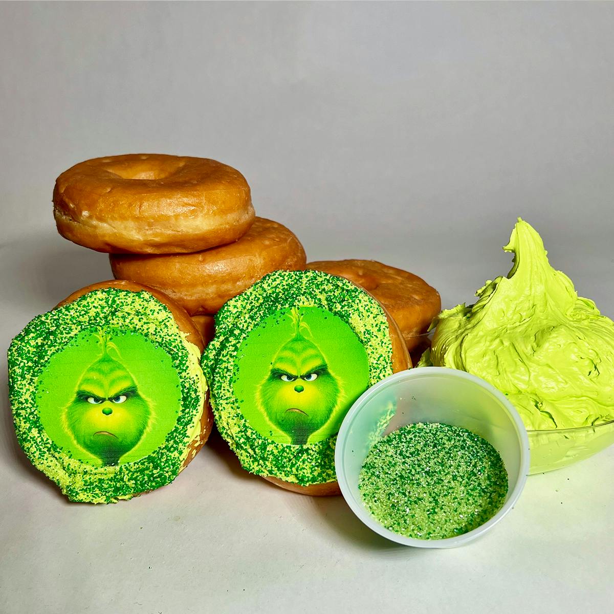 "Grinch" DIY Donut Kit - 6 Pack by The Bagel Nook