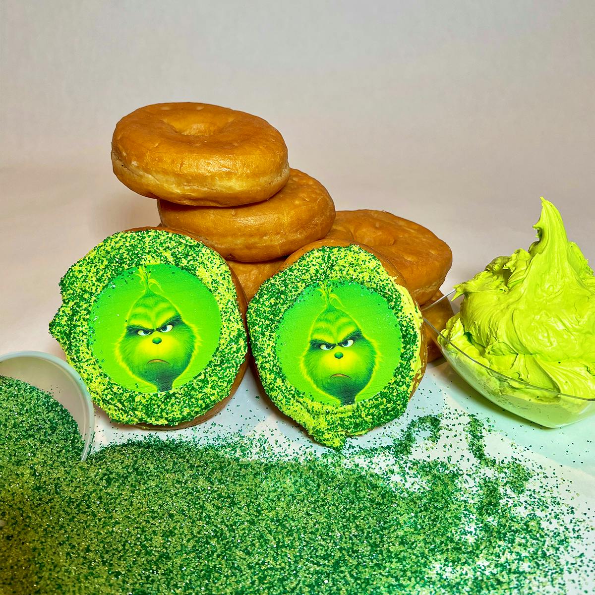 "Grinch" DIY Donut Kit - 6 Pack by The Bagel Nook - Alternate image 1
