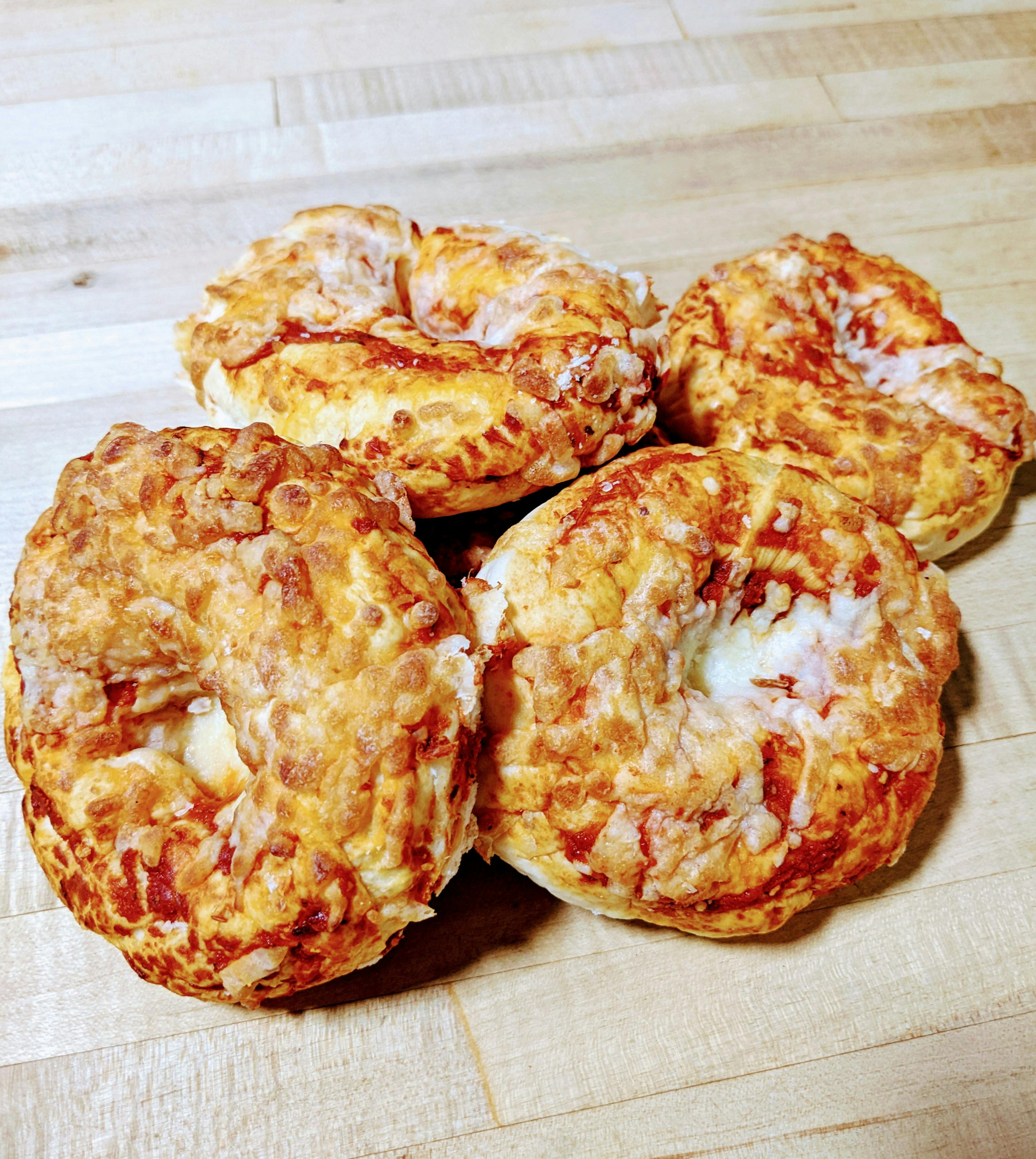 Vegan Cheese Pizza Bagel - 1 Dozen by The Pizza Bagel Lady