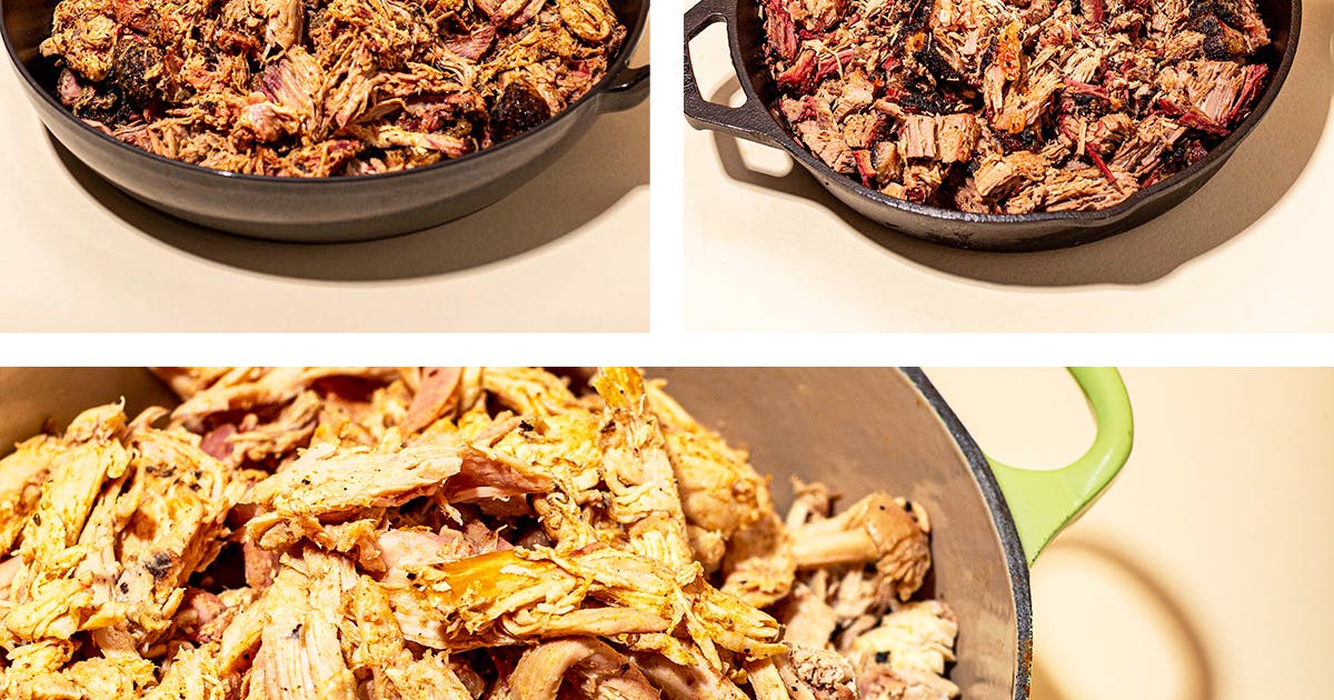 Chopped Brisket Pulled Pork Pulled Chicken for 4-6 by Feges BBQ