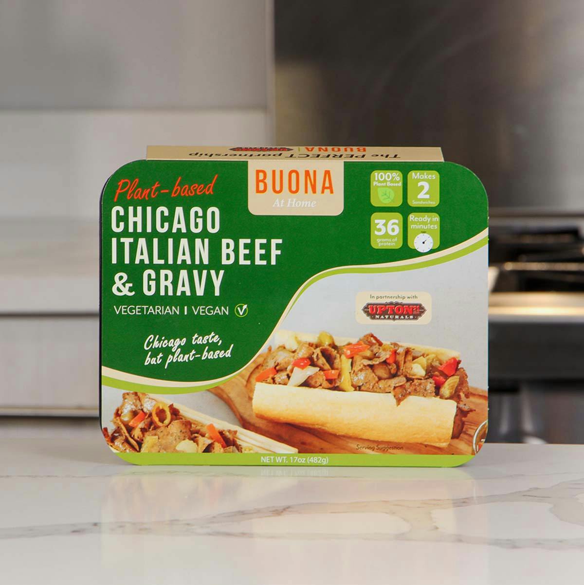 Vegan Italian "Beefless" Sandwich Kit - 8 Pack by Buona Italian Beef - Alternate image 1