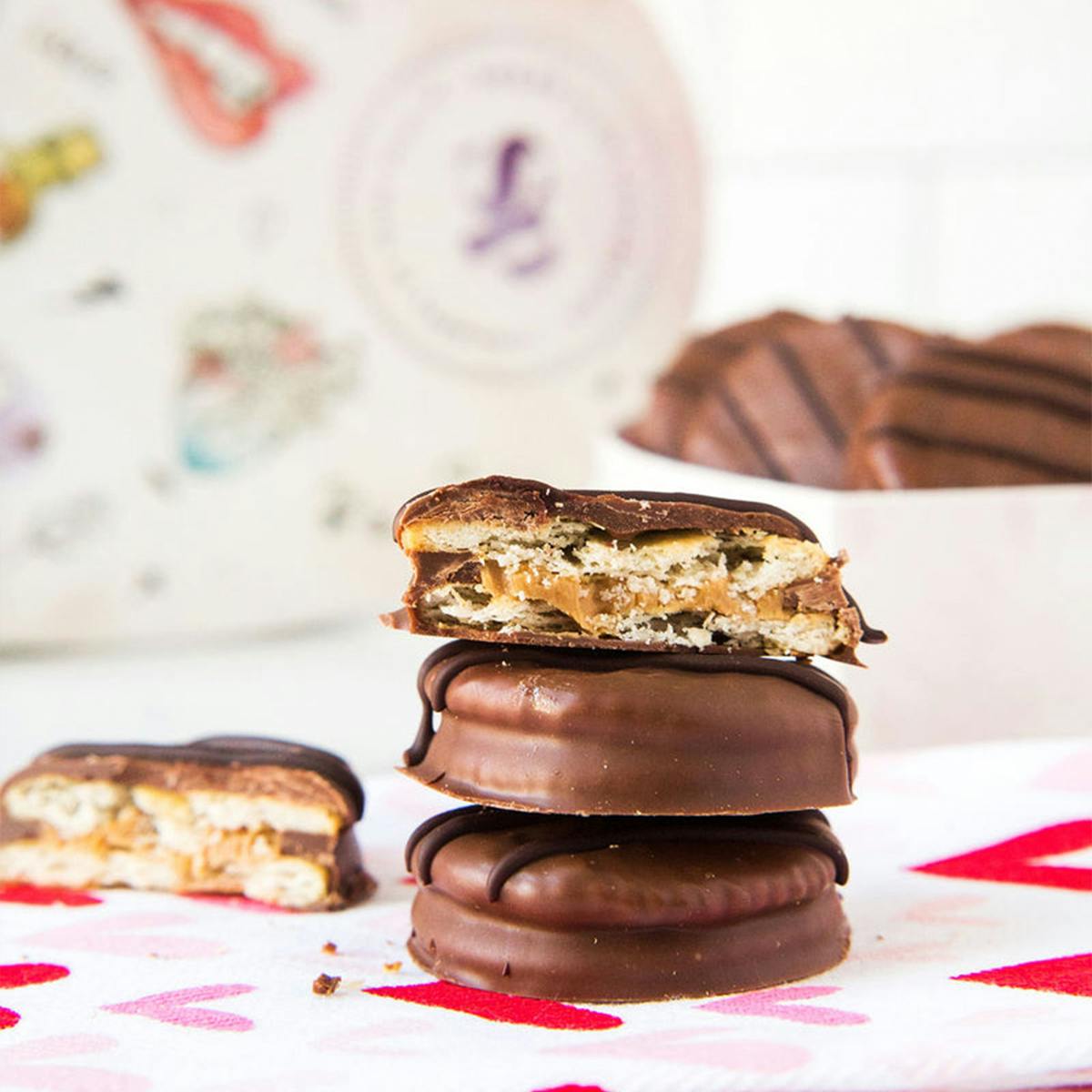 Valentine's Day Chocolate Covered Peanut Butter Cookies - 20 Pack by Sugar Plum - Alternate image 3