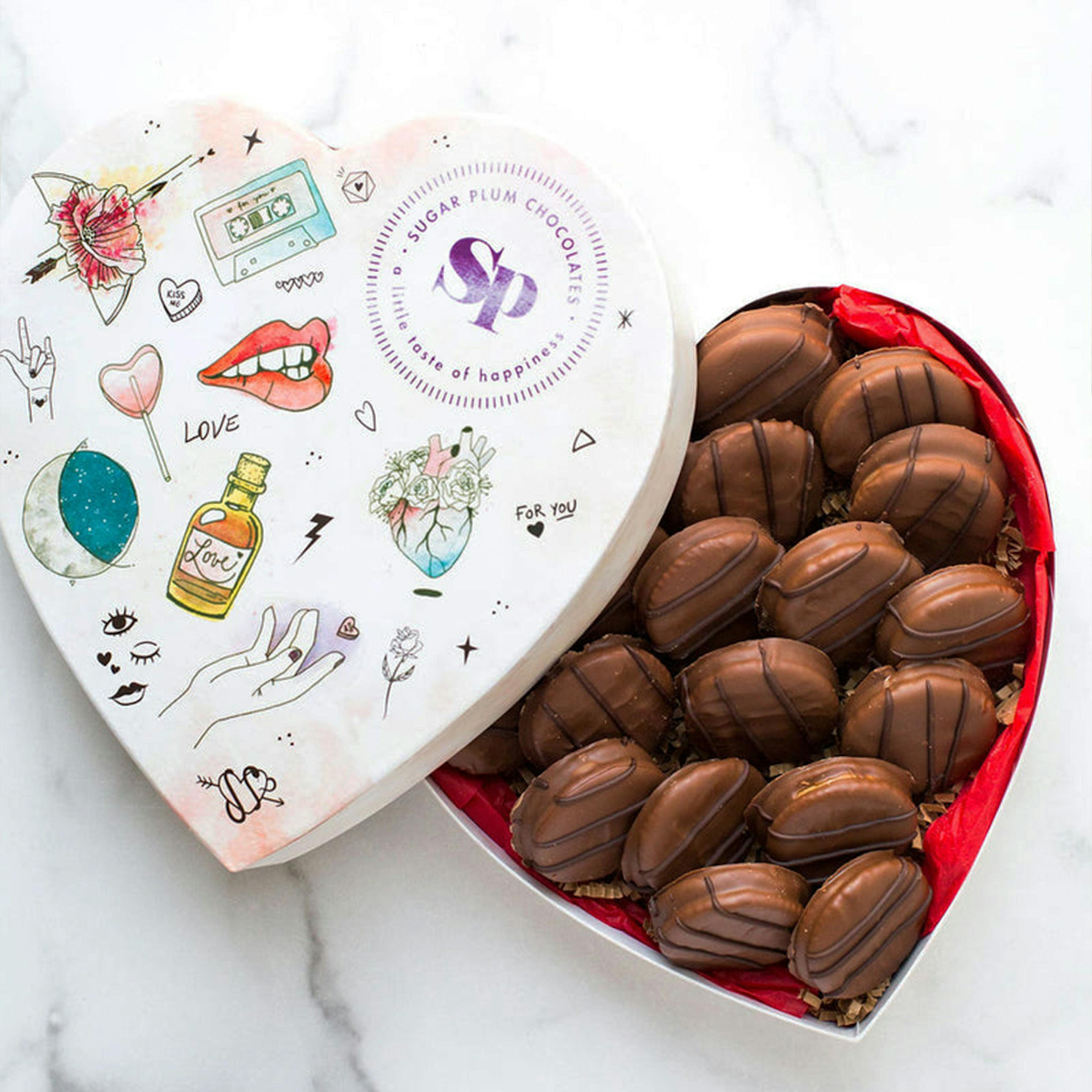 Valentine's Day Chocolate Covered Peanut Butter Cookies - 20 Pack by Sugar Plum