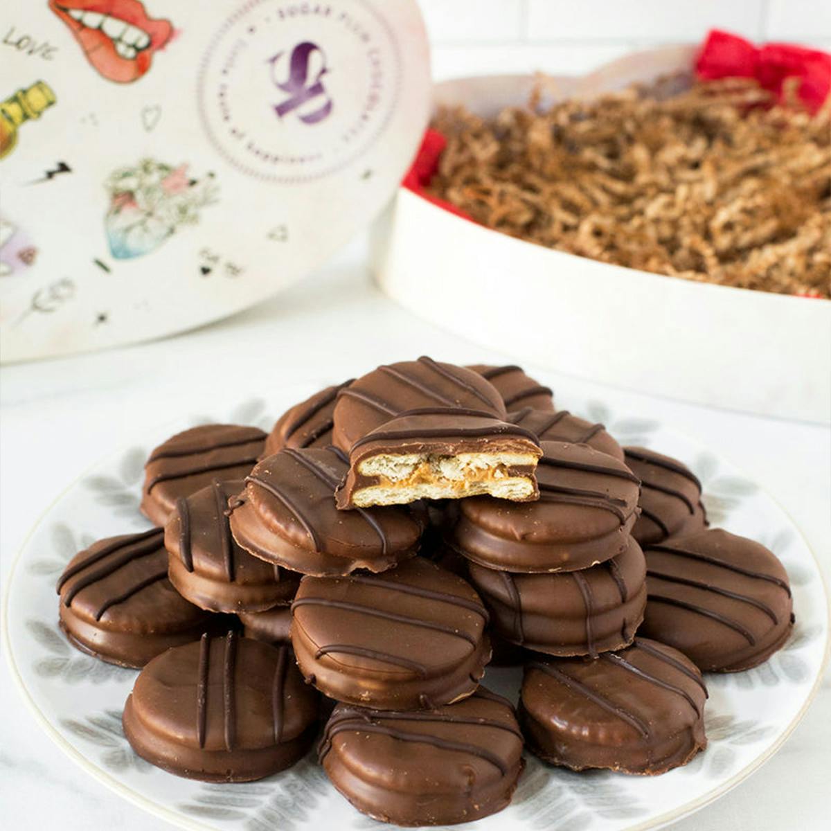 Valentine's Day Chocolate Covered Peanut Butter Cookies - 20 Pack by Sugar Plum - Alternate image 2