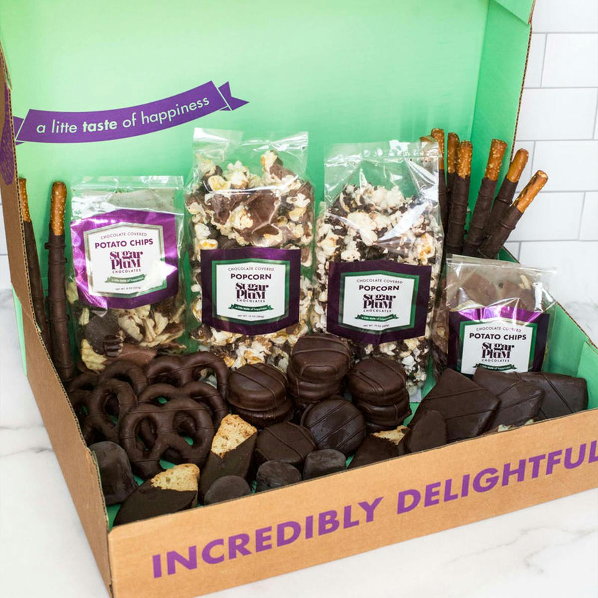 Double Decadence Dark Chocolate Remix Snack Box by Sugar Plum